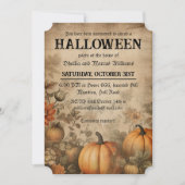 Invitation Parti d'Halloween Citrouille (Devant)