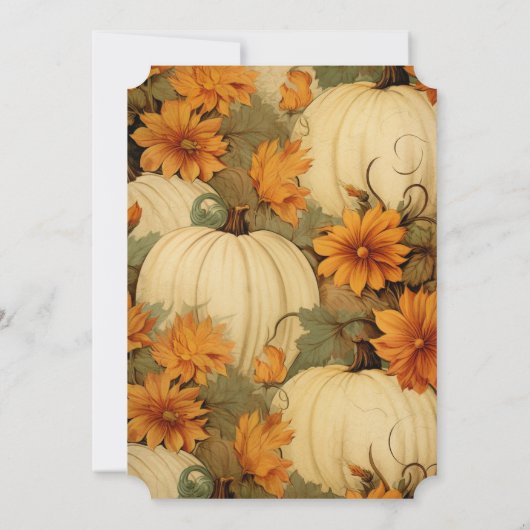 Invitation Parti d'Halloween Citrouille (Dos)