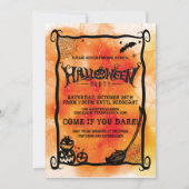 Invitation Parti d'Halloween Citrouille orange (Devant)
