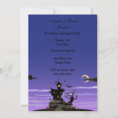 Invitation Parti d'Halloween de la Maison Éffrayante (Dos)