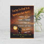 Invitation Parti d'Halloween de la maison hantée (Debout devant)