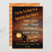 Invitation Parti d'Halloween de la maison hantée (Devant / Derrière)