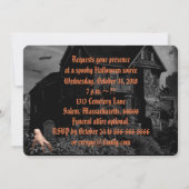 Invitation Parti d'Halloween de la maison inspirée par Addams (Dos)