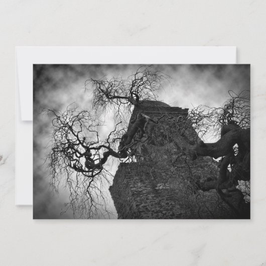 Invitation Parti d'Halloween de l'Église gothique (Devant)