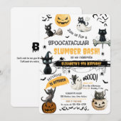 Invitation Parti d'Halloween de Stwood Spoocataculaire (Devant / Derrière)