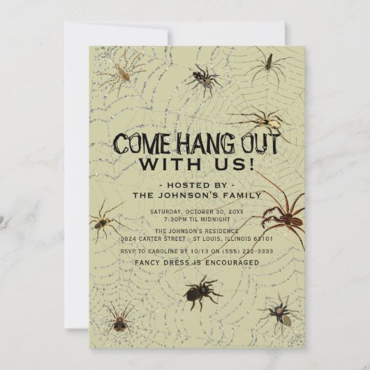 Invitation Parti d'Halloween déplaisant (Devant)