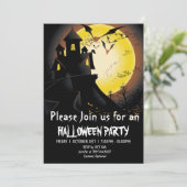 Invitation Parti d'Halloween Déplaisant et hanté (Debout devant)