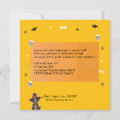 Invitation Parti d'Halloween du chien mignon | Costume animal (Dos)