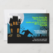 Invitation Parti d'Halloween du cimetière Zombie (Dos)