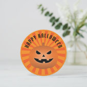 Invitation Parti d'Halloween du Citrouille déplaisant Jack-o' (Debout devant)