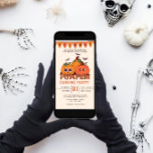 Invitation Parti d'Halloween du Citrouille rétro