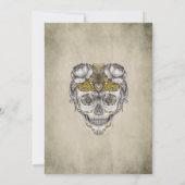 Invitation Parti d'Halloween du crâne mexicain (Dos)