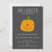 Invitation Parti d'Halloween du mou Jack O'lantern (Devant)