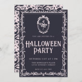 Invitation Parti d'Halloween du Serpent à Frame Victorien (Devant / Derrière)