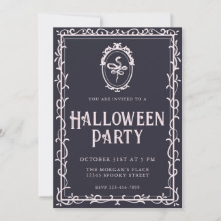 Invitation Parti d'Halloween du Serpent à Frame Victorien