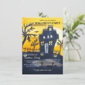 Invitation Parti d'Halloween Éffrayant de Spooktacular (Debout devant)