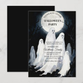 Invitation Parti d'Halloween Éffrayant Spooktaculaire (Devant / Derrière)
