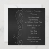 Invitation Parti d'Halloween gothique et Vintage (Dos)