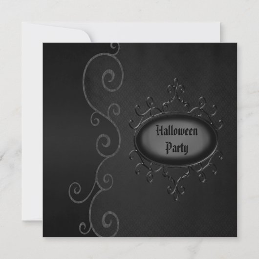 Invitation Parti d'Halloween gothique et Vintage (Devant)