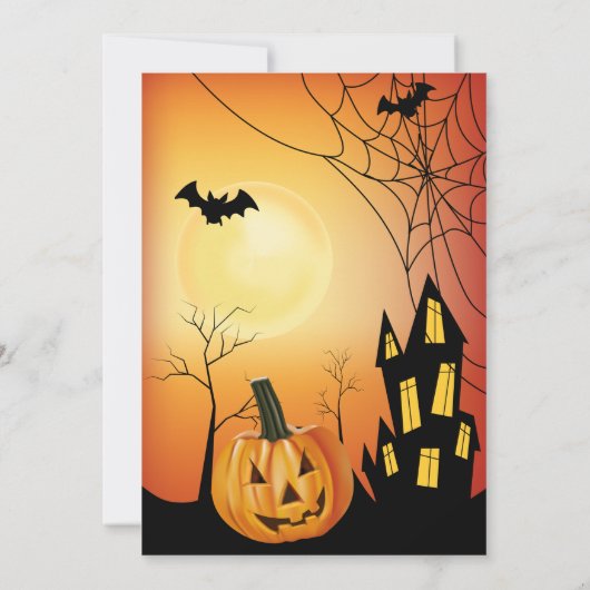 Invitation Parti d'Halloween Jack O' Lantern (Dos)