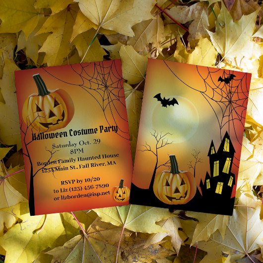 Invitation Parti d'Halloween Jack O' Lantern