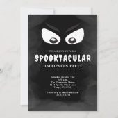Invitation Parti d'Halloween noir et blanc (Devant)