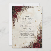 Invitation Parti d'Halloween Rose gothique (Devant)
