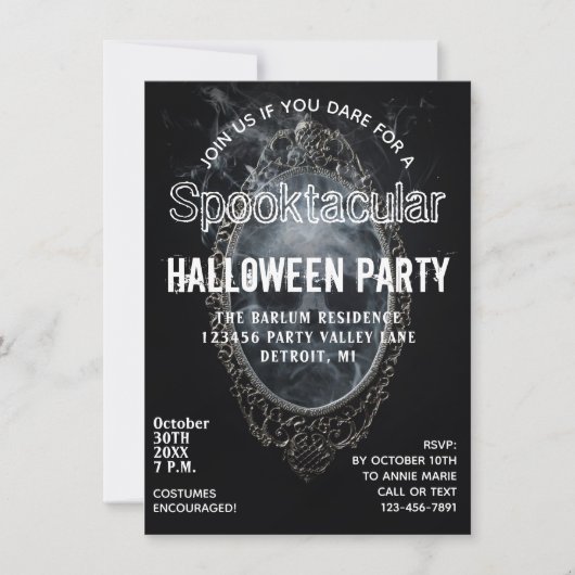 Invitation Parti d'Halloween "Spooktacular" enchanté (Devant)