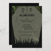 Invitation Parti d'Halloween Tombstone (Devant / Derrière)