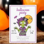 Invitation Parti d'Halloween Zombie