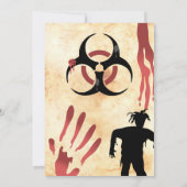 Invitation Parti d'Halloween Zombie apocalypse (Dos)