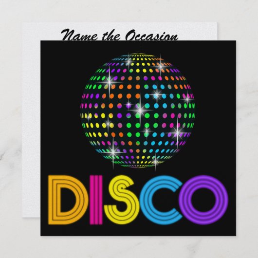 Invitation Parti DISCO - SRF (Devant / Derrière)