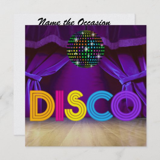 Invitation Parti DISCO - SRF (Devant / Derrière)