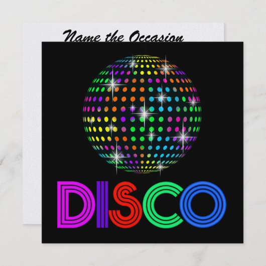 Invitation Parti DISCO - SRF (Devant / Derrière)