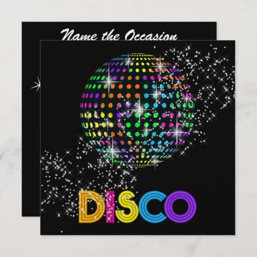 Invitation Parti DISCO - SRF (Devant / Derrière)