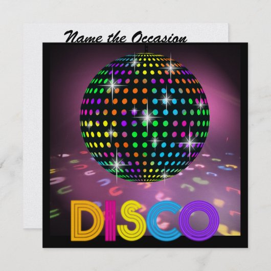 Invitation Parti DISCO - SRF (Devant / Derrière)