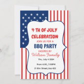 Invitation Parti du barbecue du 4 juillet (Devant)