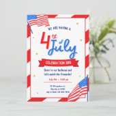 Invitation Parti du barbecue du 4 juillet (Debout devant)