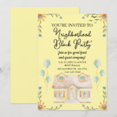 Invitation Parti du bloc de quartier (Devant / Derrière)