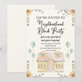 Invitation Parti du bloc de quartier (Devant / Derrière)