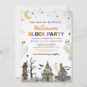 Invitation Parti du bloc d'Halloween (Devant)