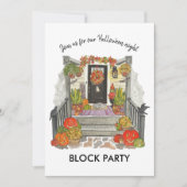 Invitation Parti du bloc d'Halloween (Devant)