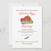 Invitation Parti du bloc d'Halloween (Dos)