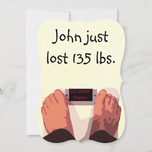 Invitation Parti du divorce humoristique (Devant)