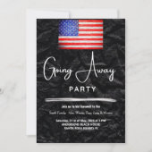 Invitation Parti du drapeau américain| Militaire (Devant)