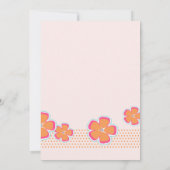 Invitation Parti du Flamant rose tropical Luau (Dos)