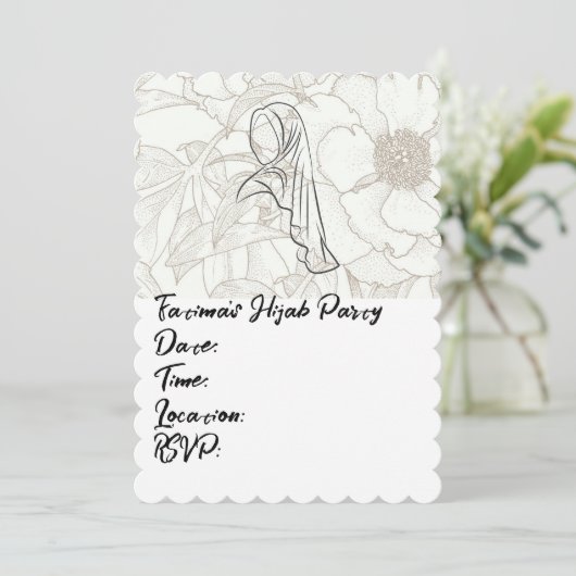 Invitation Parti du hijab (Debout devant)