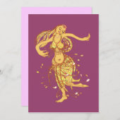 Invitation Parti du Moyen-Orient - danseuse du ventre (Devant / Derrière)