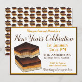 Invitation Parti du Nouvel An écossais du millionnaire (Devant / Derrière)