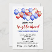 Invitation Parti du quartier des Ballons Bleus et Blancs roug (Devant)